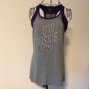 Gray and Purple UW Huskies Tank Top